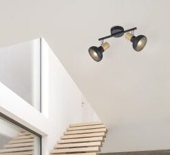 Φωτιστικό Οροφής Trio Lighting 2xE14 Μαύρου Χρώματος – R81522032