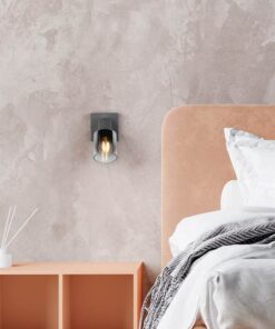 Φωτιστικό Τοίχου/Οροφής με Περιστρεφόμενο Ανθρακί Γυάλινο Σποτ CADIZ 1xE14 Reality – R81781042