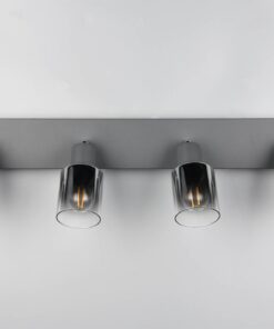 Πολύφωτο Οροφής με Περιστρεφόμενα Ανθρακί Γυάλινα Σποτ CADIZ 4xE14 Reality – R81784042