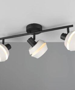Πολύφωτο Οροφής Μαύρο με Περιστρεφόμενα Γκρι Σποτ ISLA 3xE14 Reality – R86363076