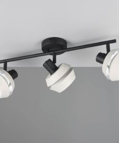 Πολύφωτο Οροφής Μαύρο με Περιστρεφόμενα Γκρι Σποτ ISLA 3xE14 Reality – R86363076