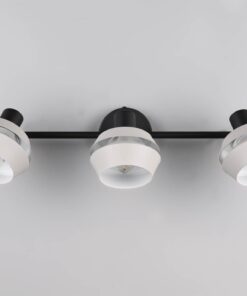 Πολύφωτο Οροφής Μαύρο με Περιστρεφόμενα Γκρι Σποτ ISLA 3xE14 Reality – R86363076