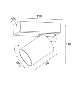 ΕΠΙΤΟΙΧΟ ΦΩΤΙΣΤΙΚΟ 1XGU10 ΜΑΥΡΟ ΑΛΟΥΜΙΝΙΟ 12Χ7X11CM ELITIS ACA DECOR – RA301S12BK