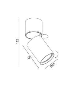 ΕΠΙΤΟΙΧΟ ΦΩΤΙΣΤΙΚΟ 1XGU10 ΛΕΥΚΟ ΑΛΟΥΜΙΝΙΟ D5,5XH13CM ELITIS ACA DECOR – RA301S6WH