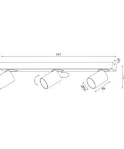 ΕΠΙΤΟΙΧΟ ΦΩΤΙΣΤΙΚΟ 3XGU10 ΛΕΥΚΟ ΑΛΟΥΜΙΝΙΟ 54Χ7Χ11CM ELITIS ACA DECOR – RA303S54WH