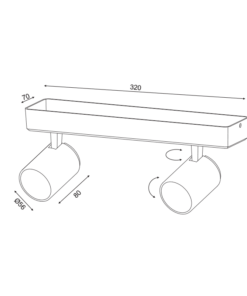 ΕΠΙΤΟΙΧΟ ΦΩΤΙΣΤΙΚΟ 2XGU10 ΛΕΥΚΟ ΑΛΟΥΜΙΝΙΟ 32Χ7Χ12CM DISCO ACA DECOR – RA312S32WG