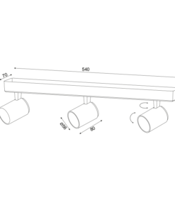 ΕΠΙΤΟΙΧΟ ΦΩΤΙΣΤΙΚΟ 3XGU10 ΛΕΥΚΟ ΑΛΟΥΜΙΝΙΟ 54Χ7Χ12CM DISCO ACA DECOR – RA313S54WG