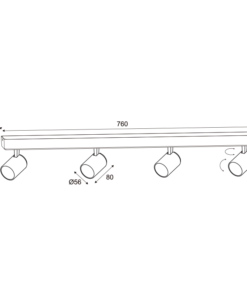 ΕΠΙΤΟΙΧΟ ΦΩΤΙΣΤΙΚΟ 4XGU10 ΛΕΥΚΟ ΑΛΟΥΜΙΝΙΟ 76Χ7Χ12CM DISCO ACA DECOR – RA314S76WG