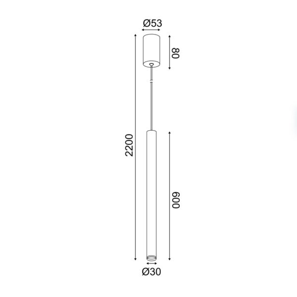 ΚΡΕΜΑΣΤΟ ΦΩΤΙΣΤΙΚΟ LED 5W 3000K 400LM FINO  ΧΡΥΣΟ ACA DECOR – RA31LEDP60GD