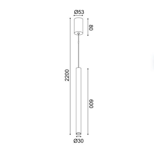 ΚΡΕΜΑΣΤΟ ΦΩΤΙΣΤΙΚΟ LED 5W 3000K 400LM FINO ΛΕΥΚΟ ΜΕΤ/ΚΟ IP20 D3XD5,3XH220CM ACA DECOR – RA31LEDP60WH
