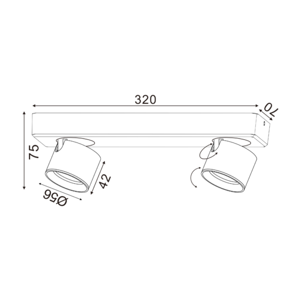 ΕΠΙΤΟΙΧΟ ΦΩΤΙΣΤΙΚΟ LED 10W COB 80° 3000K 800LM ΛΕΥΚΟ ΑΛΟΥΜΙΝΙΟ 32X7XH10CM PLUTO ACA – RA33LEDS32WH