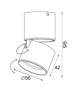 ΕΠΙΤΟΙΧΟ ΦΩΤΙΣΤΙΚΟ LED 5W COB 80° 3000K 400LM ΛΕΥΚΟ ΑΛΟΥΜΙΝΙΟ D5,6XH10CM PLUTO ACA DECOR – RA33LEDS6WH