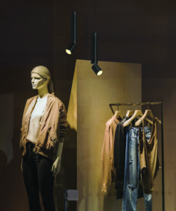 ΚΡΕΜΑΣΤΟ ΦΩΤΙΣΤΙΚΟ 1XGU10 BABEL ΜΑΥΡΟ ΜΕΤ/ΚΟ IP20 D5,6XD8XH140CM ACA DECOR – RA3551PBK