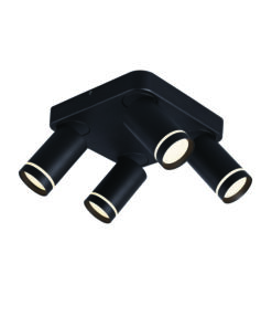 ΕΠΙΤΟΙΧΟ ΦΩΤΙΣΤΙΚΟ 4XGU10 DIVINO ΜΑΥΡΟ ΑΛΟΥΜΙΝΙΟ IP20 21X21X13,5CM ACA DECOR – RA3634CBK