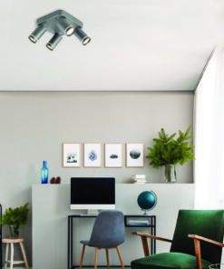 ΕΠΙΤΟΙΧΟ ΦΩΤΙΣΤΙΚΟ 4XGU10 DIVINO ΓΚΡΙ ΑΛΟΥΜΙΝΙΟ IP20 21X21X13,5CM ACA DECOR – RA3634CGY