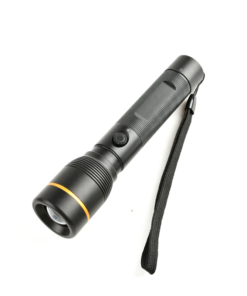 LED Επαναφορτιζόμενος Φακός Μαύρος με ZOOM 10W 1000lm 6500K IP44 Type-C USB ACA – RETOC1065