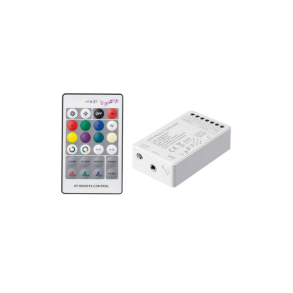 POWER RGB & RGBW(2 IN 1) AUDIO LED MUSIC CONTROLLER 15A/16A 180/192W 12V 360/384W 24V & RF REMOTE ACA - RF24-AUDIO