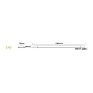 LED Γραμμικό Πρισματικό Φωτιστικό 37W 3450lm 3000K 120°  120cm  ACA – RIMO3730