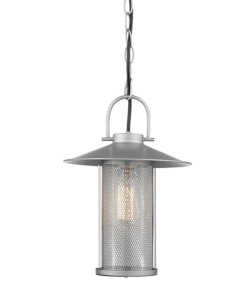 Κρεμαστό Φωτιστικό 1xE27 Ασημί Ατσάλι+Γυαλί ø240 IP44 ACA – ROSSA1PPS