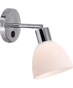 Nordlux Ray Φωτιστικό Τοίχου Νικελ E14 Γυάλινο/Μεταλλικό – 63191033