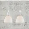 Nordlux Ray Kit με 2 Κρεμαστά Φωτιστικά Λευκό 1x E14  Γυάλινο/Μεταλλικό –  63233001