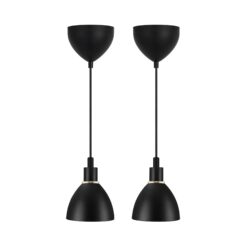 Nordlux Ray Kit με 2 Κρεμαστά Φωτιστικά Μαύρο E14 Μεταλλικό – 63233003