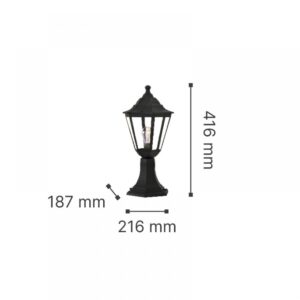 it-Lighting Redfish 1xE27 Outdoor Stand Light Black D:41.6cmx21.6cm (80400314)