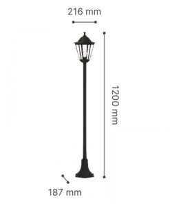 it-Lighting Redfish 1xE27 Outdoor Pole Light Black D:120cmx21.6cm (80500214)
