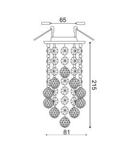 ΣΠΟΤ MR16 ΜΕ ΚΡΥΣΤΑΛΛΑ 230X90mm MORIA ACA – S7226