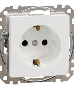 Schneider Sedna Design πρίζα σούκο ασφαλείας (2Π+Γ) με καπάκι Λευκό – SDD111024