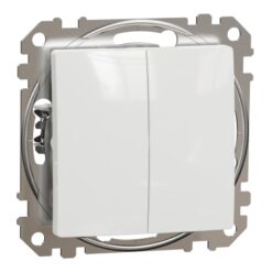 Schneider Sedna Design διπλός διακόπτης Α/Ρ Λευκό – SDD111108