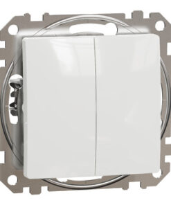 Schneider Sedna Design & Elements, διπλό μπουτόν 10A, Λευκό – SDD111118