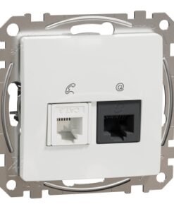 Schneider Sedna Design RJ45-RJ11 πρίζα CAT5E UTP Λευκό – SDD111458