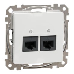 Schneider Sedna Design 2xRJ45 πρίζα CAT6A UTP Λευκό – SDD111467