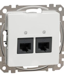 Schneider Sedna Design 2xRJ45 πρίζα CAT6A UTP Λευκό – SDD111467