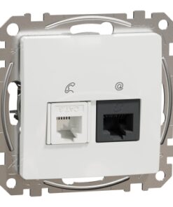 Schneider Sedna Design RJ45-RJ11 πρίζα CAT6 UTP Λευκό – SDD111468