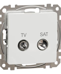 Schneider Sedna Design TV SAT πρίζα διέλευσης 10DB Λευκό – SDD111478S
