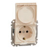 Schneider Sedna Design πρίζα σούκο ασφαλείας (2Π+Γ) με καπάκι Μπεζ – SDD112024