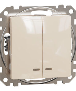 Schneider Sedna Design διακόπτης κομμυτατέρ με λυχνία προσανατολισμού Μπεζ – SDD112105L