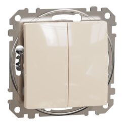 Schneider Sedna Design διπλός διακόπτης Α/Ρ Μπεζ – SDD112108
