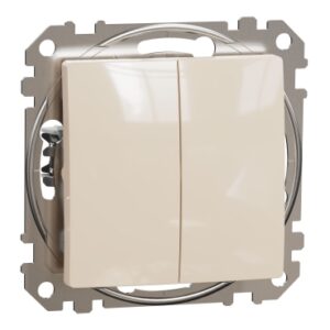 Schneider Sedna Design διπλός διακόπτης Α/Ρ Μπεζ – SDD112108