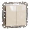 Schneider Sedna Design & Elements, διπλό μπουτόν 10A, Μπεζ – SDD112118