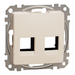 Schneider Sedna Design & Elements, διπλό κάλυμμα AMP MOL KEL cat5e 6 UTP, μπεζ – SDD112444C