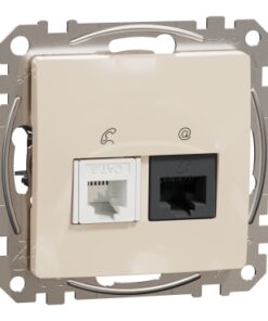 Schneider Sedna Design RJ45-RJ11 πρίζα CAT5E UTP Μπεζ – SDD112458