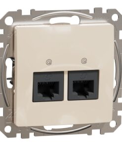 Schneider Sedna Design 2xRJ45 πρίζα CAT6 UTP Μπεζ – SDD112462