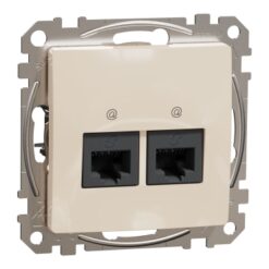 Schneider Sedna Design 2xRJ45 πρίζα CAT6A UTP Μπεζ – SDD112467