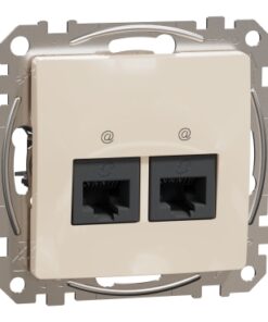 Schneider Sedna Design 2xRJ45 πρίζα CAT6A UTP Μπεζ – SDD112467