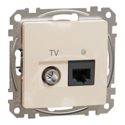 Schneider Sedna Design RJ45 CAT6 UTP – TV Μπεζ – SDD112469T