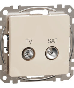 Schneider Sedna Design TV SAT πρίζα διέλευσης 7DB Μπεζ – SDD112474S