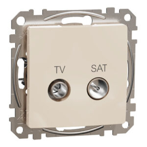 Schneider Sedna Design TV SAT πρίζα διέλευσης 7DB Μπεζ – SDD112474S